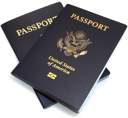 Two new United States Passports with epassport symbol