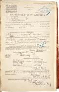 Record of old passport application archived at the Library of Congress