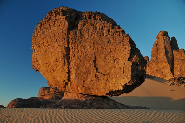 algerian desert rock formations.
