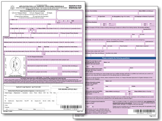 US Passport Applications Information