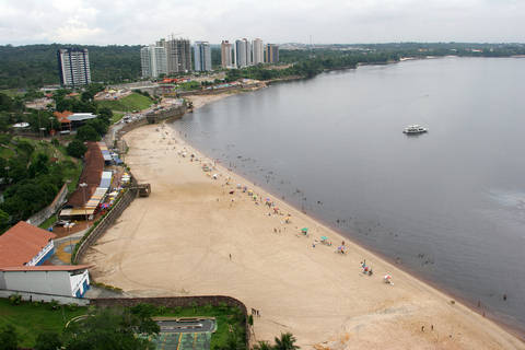 Beach on Amazon River in Manaus Brazil