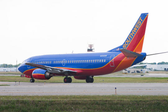 Southwest Airlines Boeing 737 on tarmac at Buffalo NY airport