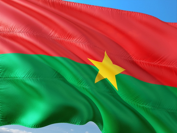 burkina faso national flag.