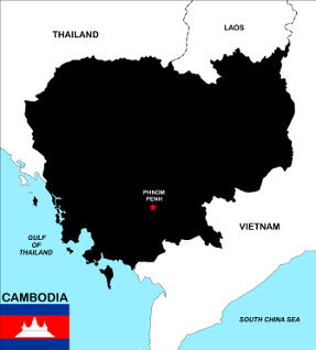 Cambodia Map and Flat