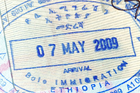 Ethiopia Visa in US Passport