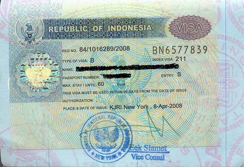 tourist e visa indonesia