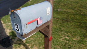 Mailbox with American Flag