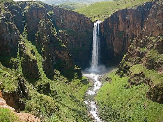 The majestic Maletsunyane Falls of Lesotho.