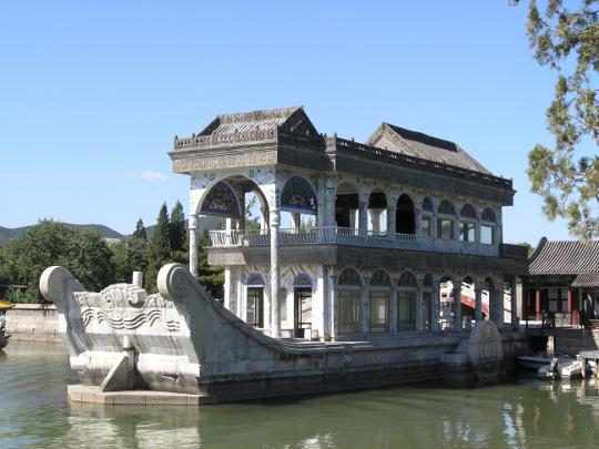 Marble Boat at Summer Palace in Beijing China