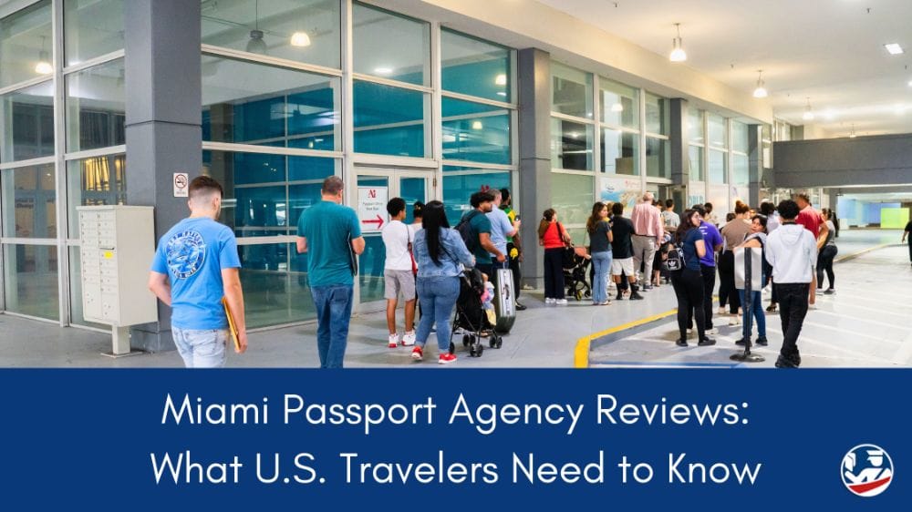 Line in front of Miami Regional Passport Agency