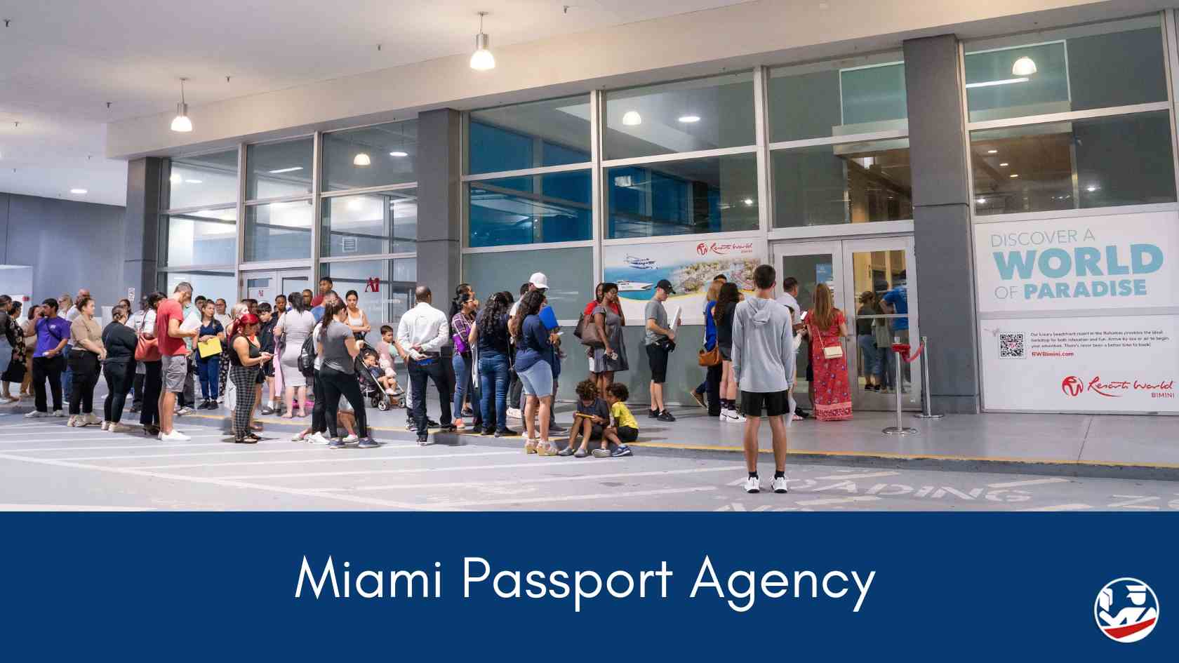 Miami Passport Agency line.