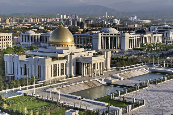 The president palace in Ashkhabad, Turkmenistan