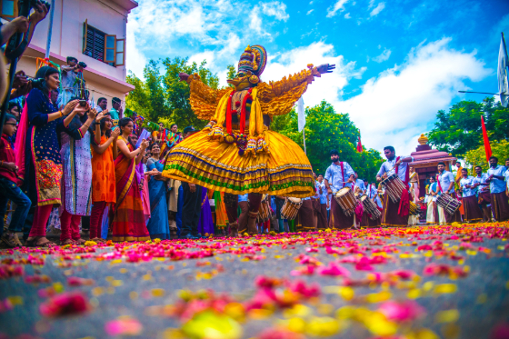 parade on street in India