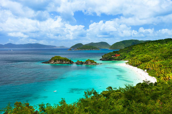 Trunk Bay, St. John, US Virgin Islands.