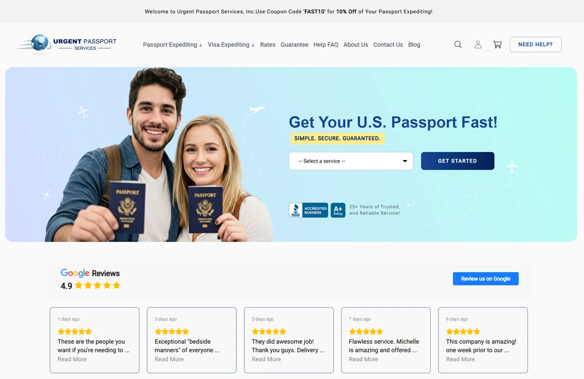 Urgent Passport Courier Service