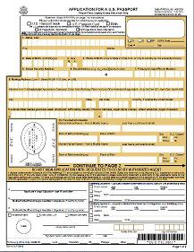 Application for a New Passport Form DS-11