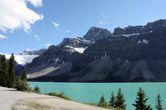 Bow Lake in Banff National Park and Jasper National Park in Alberta Canada.