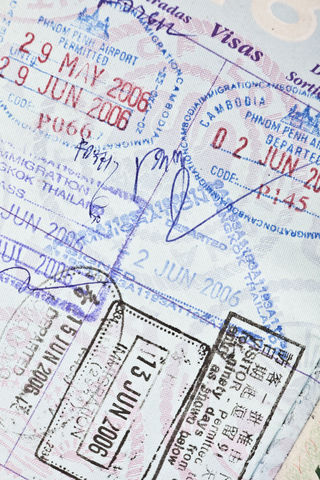 Cambodia Visa in U.S. Passport