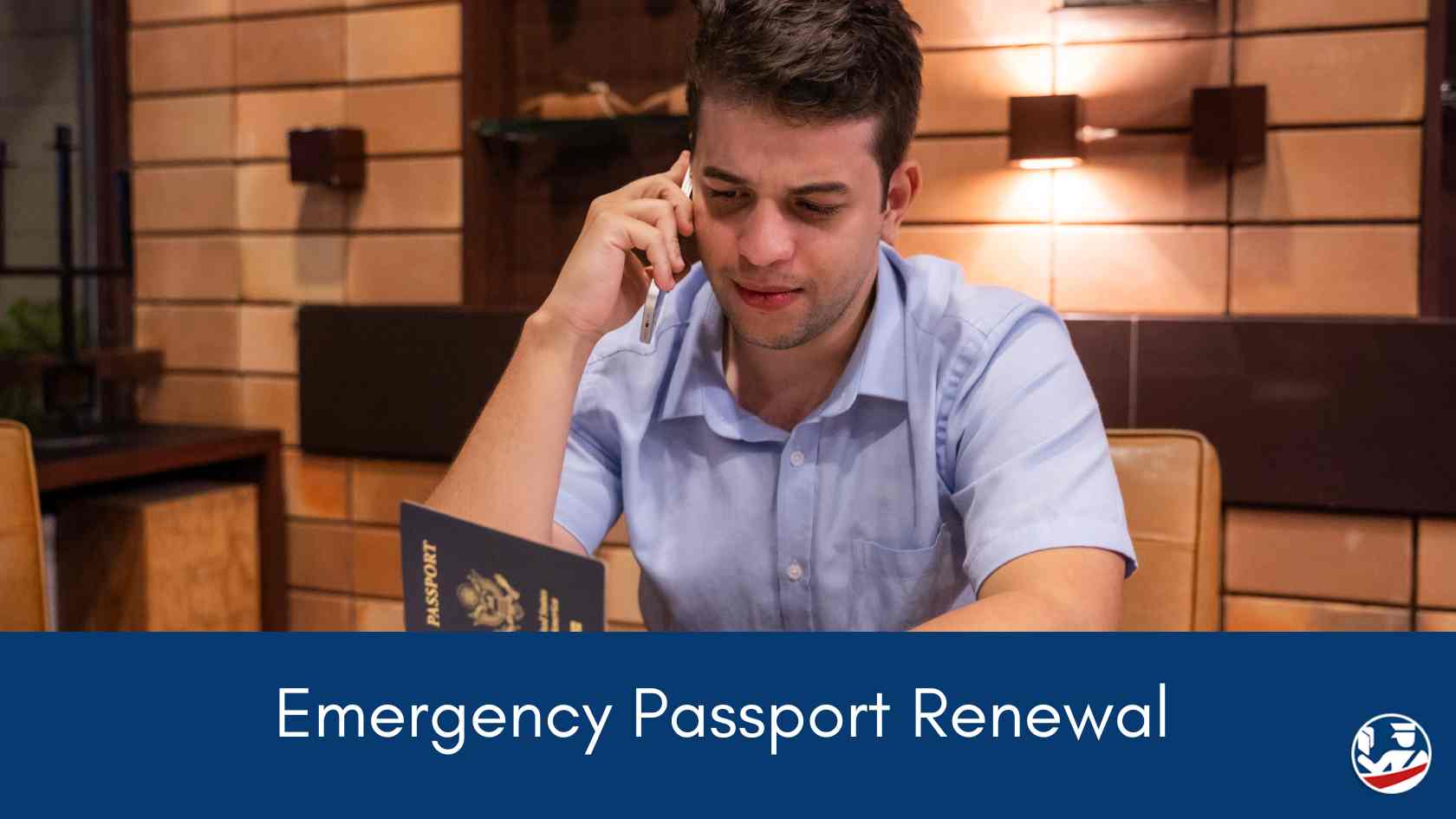 How to get an emergency U.S. passport renewal for life-or-death travel - man calling for an emergency passport appointment while checking his passport number