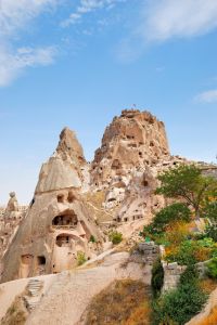 Rock Castle in Uchisar Cappidocia Turkey