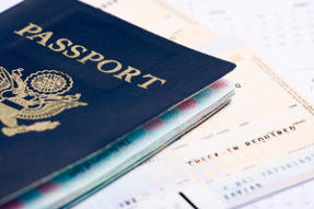 US Passport and Airline Ticket