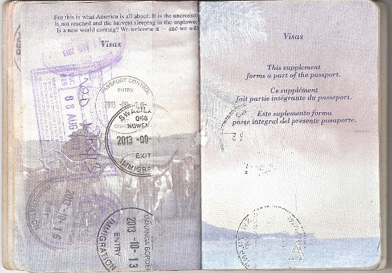 US Passport page with English French and Spanish