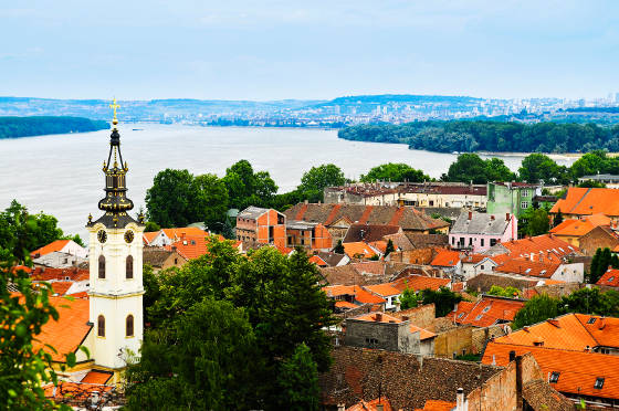 Zemun rooftops in Belgrade Serbia