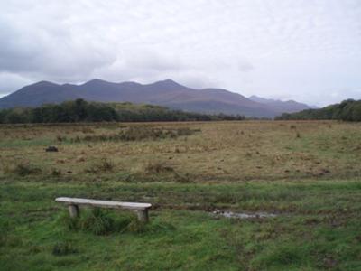 A beautiful Ireland lanscape shot with lush green mountains in distance. Ireland Landscape
