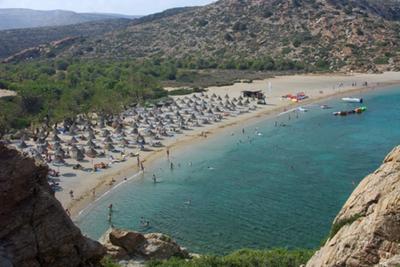 Vai Beach on the Island of Crete in Greece