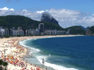Copacabana Beach in Rio de Janeiro Brazil
