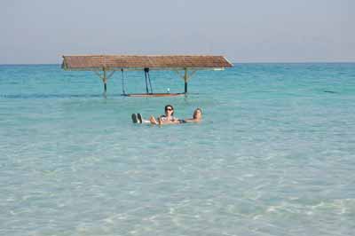 Floating on Dead Sea