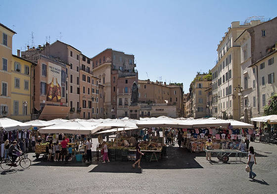 Piazza Campo del Fiori in Rome Italy